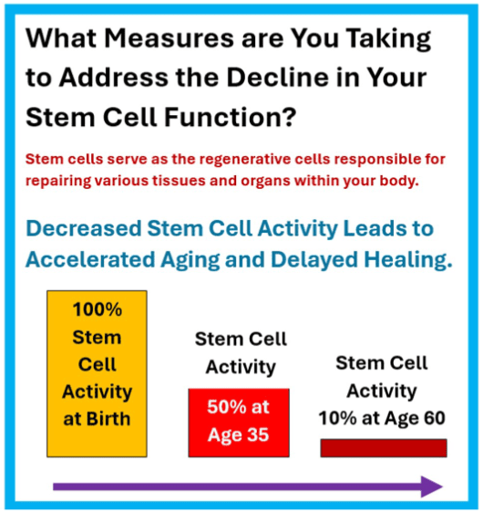 A poster with information about the stem cell function.