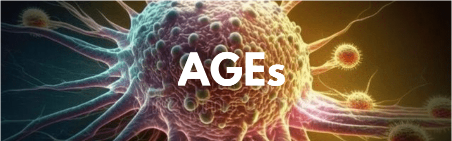 AGES: Microscopic view of cell aging.